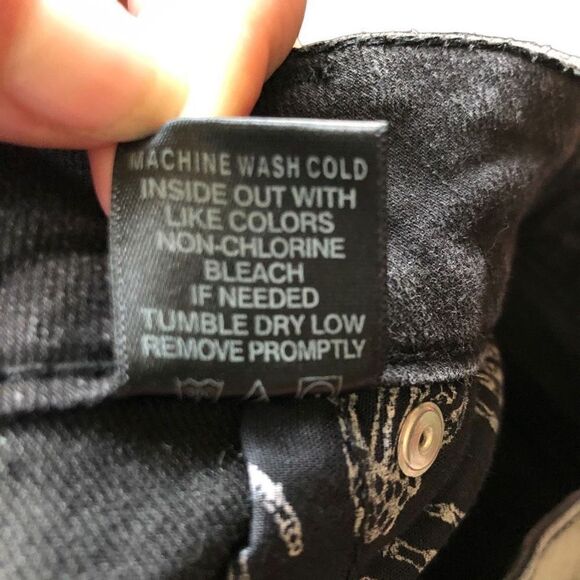 Denim Co. Teen's Black rhinestone Denim Button Fly Mini Skirt Size 7 - Picture 11 of 15